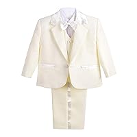 Dressy Daisy Baby Toddler Boy 5 Pcs Set Formal Tuxedo Suits No Tail Wedding Christening Baptism Outfits
