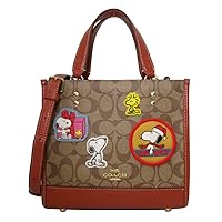 Coach CE851 IMT1O Outlet Women's Bag Handbag Peanuts Signature Snoopy Dempsey Tote 22 PVC Canvas Patch, 2-Way Crossbody