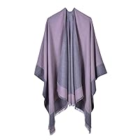 RanRui Cozy Oversized Women's Poncho Shawl Wrap Cardigan - Soft Winter Cape for Fashion & Warmth - Perfect for Traveling