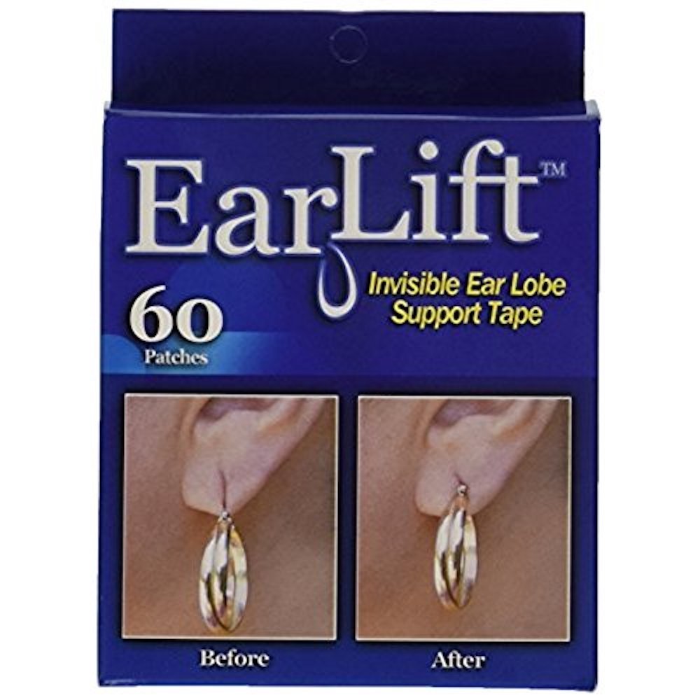 Earlift Invisible Ear Lobe Support Solution Support Peel & Press for Pierced Ears As Seen On Tv- 180 Count