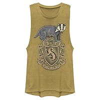 Harry Potter Deathly Hallows Hufflepuff House Crest Women's Fast Fashion Tank Top