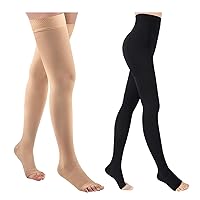 20-30mmHg Thigh High Compression Stocking Toeless Compression Socks for women & men +Medical Compression Pantyhose for Women & Men