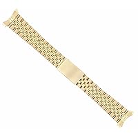 Ewatchparts 19MM 14K YELLOW GOLD JUBILEE WATCH BAND COMPATIBLE WITH ROLEX 34MM 15055, 15037, 15038, 15238