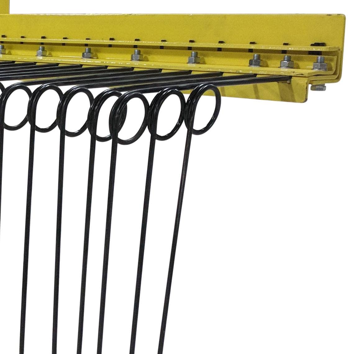 Titan Attachments 3 Point 6 FT Pine Straw Needle Rake, Category 1 Tractors, Coil Spring Tines, Drag-Behind Landscape Rake