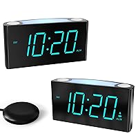 ROCAM Extra Loud Alarm Clock for Heavy Sleepers Adults,Vibrating Alarm Clock with Bed Shaker, 7