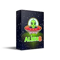 Alien8 - Fun Card Game for Kids, Tweens & Families. Excellent Way to Practice Basic Math While Having Fun! Be the Last Standing Astronaut and Defeat the Alien Race. 2-4 players / Ages 7+
