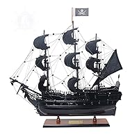 Old Modern Handicrafts Home Decorative Small Black Pearl Pirate Ship Model