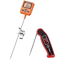 ThermoPro TP19 Waterproof Digital Meat Thermometer + ThermoPro TP511 Digital Candy Thermometer