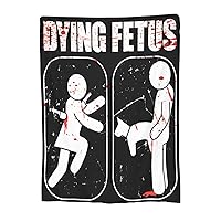 Dying Music Fetus Blanket Ultra Soft Cozy Throw Blanket Warm Lightweight Reversible Fluffy Flannel Blanket Room Decor Home Decor for Bedroom Couch Sofa Bed Travel 80