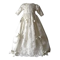 Baby Girls Christening Gowns Long Sleeves Lace Special Occasion Formal Dresses