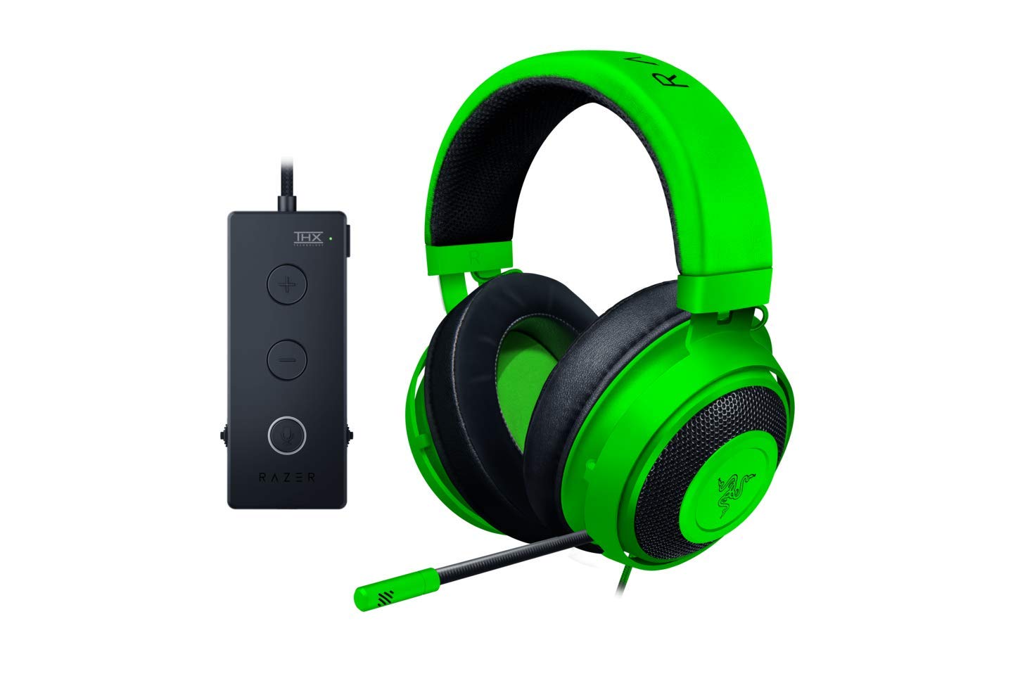 Razer Kraken Tournament Edition THX 7.1 Surround Sound Gaming Headset: Retractable Noise Cancelling Mic - USB DAC - for PC, PS4, PS5 Nintendo Switch, Xbox One, Xbox Series X, & S, Mobile – Green