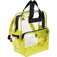 Unisex Transparent Clear Travel Security Multi-purpose Bookbag/Backpack (CBP3121 - Yellow)