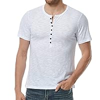 Men's V Neck Tee Shirts, Casual Slim Fit Workout Tops Short Sleeve Athletic Shirt Stylish Plain Muscle T-Shirt