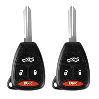 Replacement Key Fob Keyless Remote Control KOBDT04A OHT692427AA for Dodge Charger 2005-2007,Durango 06-09,Magnum 05-07,Jeep Commander 06-07,Grand Cherokee 05-07,Chrysler 300 05-07,Aspen 07-09,2 Pcs