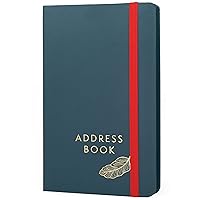 Boxclever Press Address Book with Over 400 Spaces! Hardcover Address Book with Alphabetical Tabs, Pocket & Change of Address Labels. Stunning Address Books - 8 x 5''