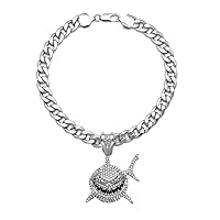 Shark Pendant Necklace with Crystal Rhinestones 6ix9ine