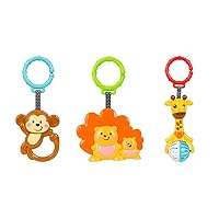 Jingle Jungle 3-Pack Rattle Hooks 3 - 6 months STEM Baby Toy