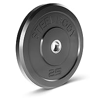Steelbody Olympic Rubber Bumper Weight Plate - 10 lb. / 25 lb. / 35 lb. / 45 lb. Workout Weights