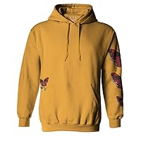 VICES AND VIRTUES Graphic Red Rose Cool Till Death Flower Skull Primitives Butterfly Vibes Floral Hoodie