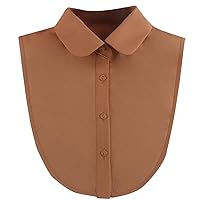 False Collar Detachable Half Shirt Blouse Fake Collar Elegant Pure Color Simple Designs for Women Girls