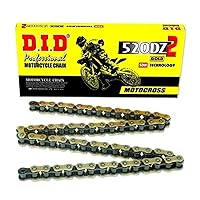 DID (520DZ-118) Gold 118 Link High Performance DZ2 Series Non-O-Ring Chain with Connecting Link