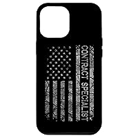 iPhone 12 Pro Max Funny Job Title Worker American Flag Contract Specialist Case