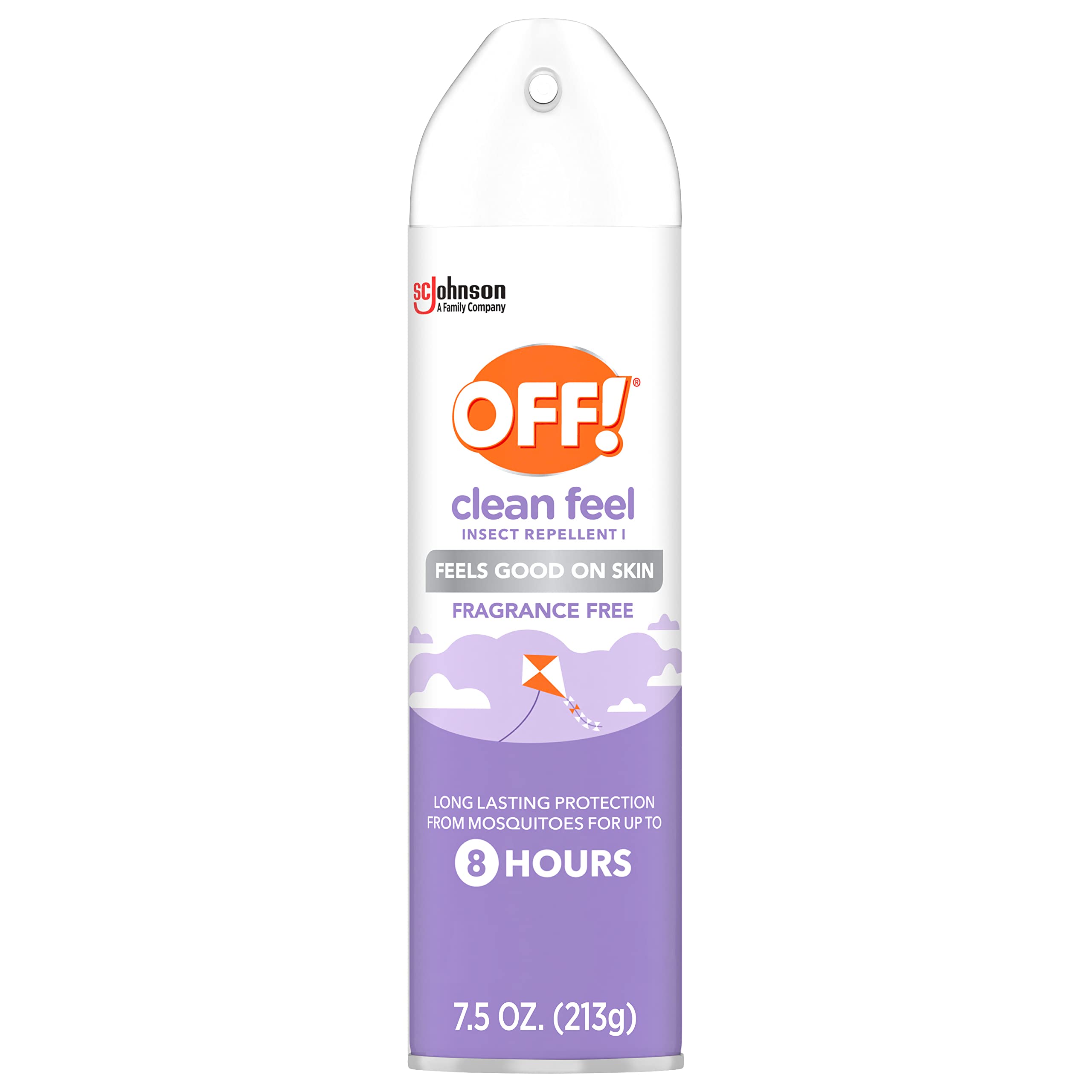 Off! Clean Feel Picaridin Mosquito Repellent Aerosol Long-Lasting Off! Bug Spray Protection for Everyday Use 7.5 Oz