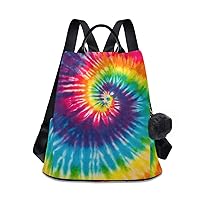 ALAZA Abstract Swirl Design Tie Dye Backpack for Daily Shopping Travel