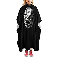 D20 Dice Yin Yang Funny Barber Cape Professional Salon Hair Cutting Capes Hairdressing Apron for Men Women