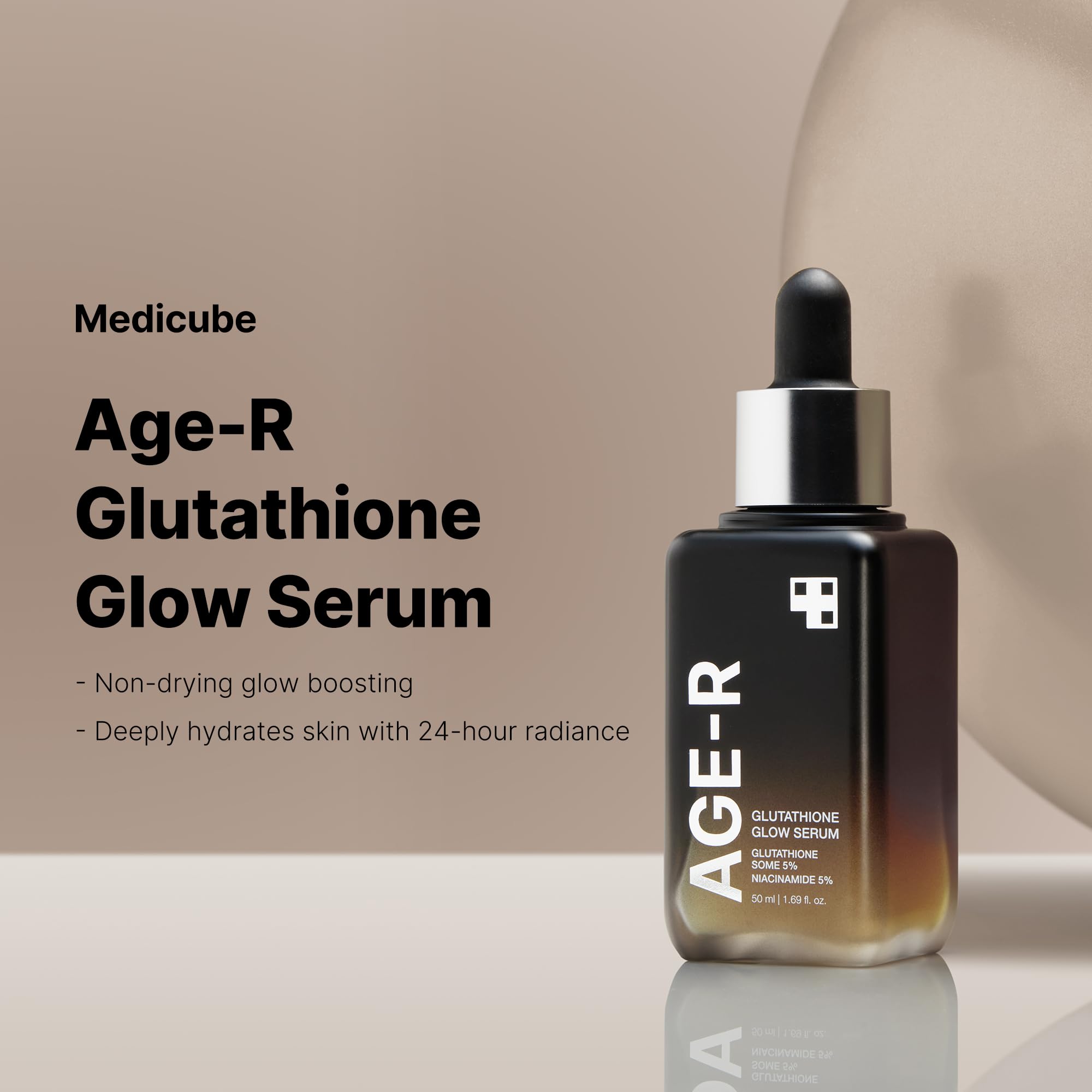 Medicube AGE-R Glutathione Glow Serum - Exclusive Pigmentation & Elasticity Serum for 24Hr Pure Radiance - Glowing with Active Glow-zom Technology - Daily Use for Youthful Skin - Korean Skin Care