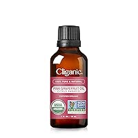 Organic Pink Grapefruit Essential Oil, 100% Pure Natural for Aromatherapy | Non-GMO Verified