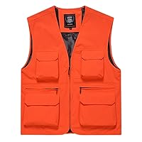 Men's Casual Lightweight Outdoor Vest Quick Dry Fishing Vest Multi Pockets Sleeveless Jackets Hiking Utility Vests