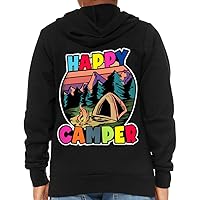 Happy Camper Kids' Full-Zip Hoodie - Cool Hooded Sweatshirt - Best Design Kids' Hoodie