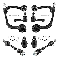 8pc Front Upper Control Arms Suspension Kit w/Ball Tie Rod End Sway Bar Link for F150 2005-2008, Mark LT 2006-2008, Replace for K80306 K80308