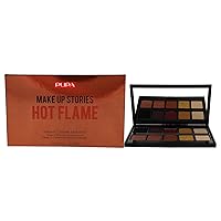 Pupa Milano Make Up Stories Eyeshadow Palette 002 Hot Flame - 10-Shade Shadow Collection with Matte, Satin, and Metallic Color Options - High Pigment Formula - Soft, Blendable Texture - 0.63 oz