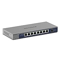 8-Port 1G/10G Gigabit Ethernet Unmanaged Switch (GS108X) - with 1 x 10G SFP+, Desktop or Rackmount, and Limited Lifetime Protection