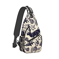 Bat Print Print Trendy Casual Daypack Versatile Crossbody Backpack Shoulder Bag Fashionable Chest Bag