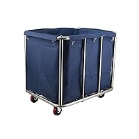 Large Laundry Cart With Wheels Heavy Duty Rolling Storage Basket Organizer 330Lb Load Truck for Large Family or Commercial Hotels and Hospital Laundry Room Transport Clothes and Linen Material