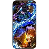 Compatible with Samsung Galaxy A8 2018 with Tanjiro with Zenitsu Anime 620 Poster Case Slim Shockproof TPU Rubber Protective Cover Phone Case
