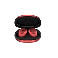 ausounds AU-Stream Hybrid Bluetooth True Wireless Hybrid Active Noise Cancelling Earbuds with Touch Controls, Wireless Charging Case, and Premium Dynamic Drivers, Red