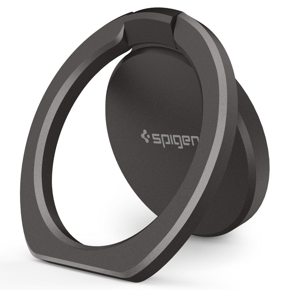 Spigen Style Ring 360 Cell Phone Ring/Phone Grip/Stand/Holder for All Phones and Tablets Compatible with Magnetic Car Mount - Gun Metal