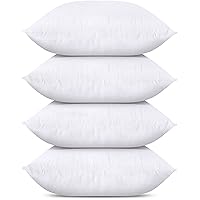 Utopia Bedding Throw Pillows (Set of 4, White), 20 x 20 Inches Pillows for Sofa, Bed and Couch Decorative Stuffer Pillows