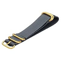 Clockwork Synergy® - 5 Ring Heavy NATO Yellow Gold Watch Strap Bands