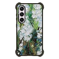 CASETiFY Ultra Impact Samsung Galaxy S23 Case [5X Military Grade Drop Tested / 11.5ft Drop Protection] - Wild Squill Flowers - Clear Black