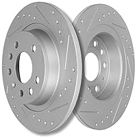 SCITOO Rear Disc Brake Rotors Kits Fit For Saab 9-3 2003-2010