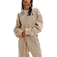 Flygo Womens Sweat Set Sweatsuit 2 Piece Outfits Pullover Sweatshirt Joggers Tracksuit Sets
