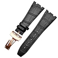 For AP 15400 wrist straps 26mm watchband Genuine Leather Handmade Watch Band with steel deployment buckle