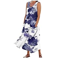 Summer Dresses for Women 2024 Maxi Black Printed Sundresses Flower Girl Plus Size Beach Linen Dress for Women Summer