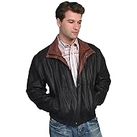 Scully Men's Double Collar Leather Jacket Tall Black XX-Large Tall US