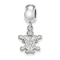 Sterling Silver William and Mary Bead Charm Charm Small Dangle Bead Charm